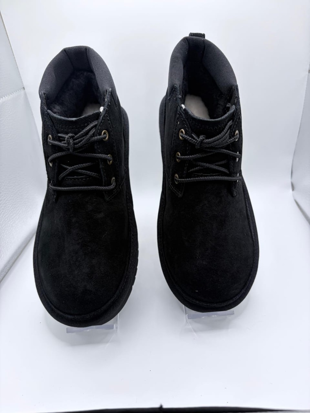 Koolaburra by UGG Advay Suede Faux Fur Ankle Boots Black Women's Size 5 NWT